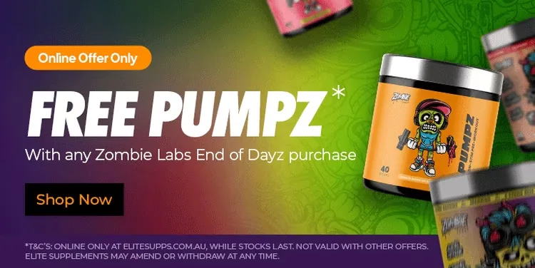 Free Pumpz with any Zombie Labs End of Dayz purchase
