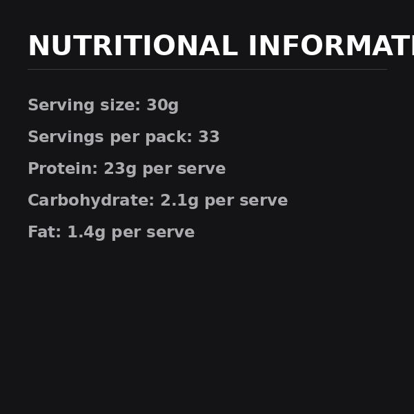 Whey Protein Isolate 1kg